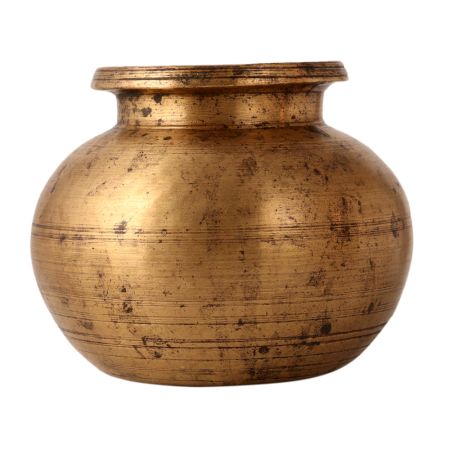 Indian Traditional Round Water Pot for Hindu Rituals