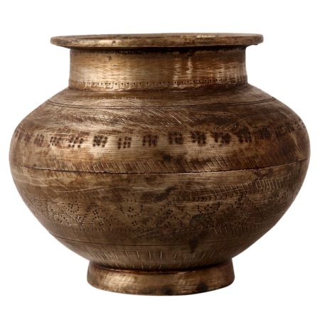 Hand Engraved Brass Water Pot