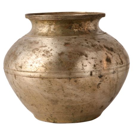 Round Traditional Gangajal Brass Water Pot