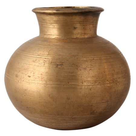 Vintage Indian Holy Water Pot for Hindu Rituals