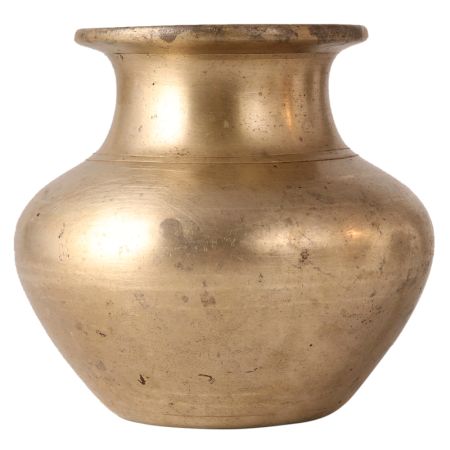 Plain White Metal Alloy Holy Water Pot