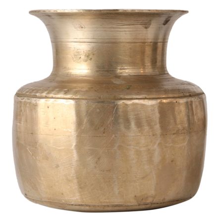Embossed Lines Carved Kalash Water Pot