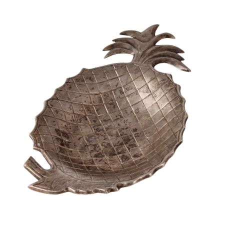 Pineapple Trinket Dish In Silver Metal
