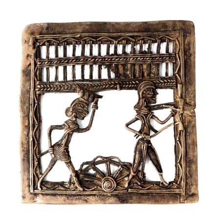 Brass Jali Frame Dhokra Art Of Tribal Couple