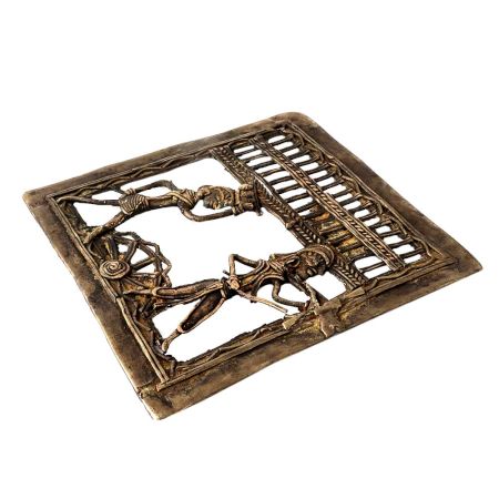 Brass Jali Frame Dhokra Art Of Tribal Couple
