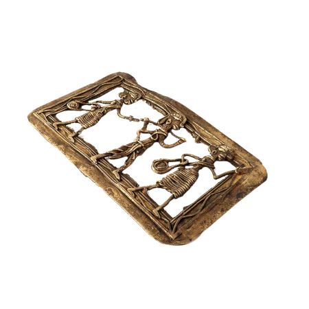 Dhokra Brass Wall Hanging Marching Tribal Men and Women