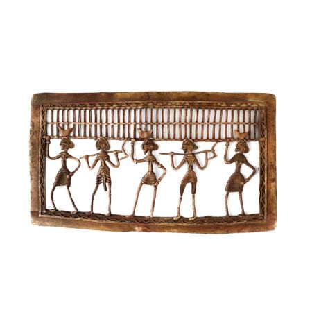 Brass Wall Hanging Tribal Figurine AndÂ Decorative Top