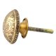 Brass Floral Pattern Dresser Knob
