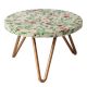 Multicolored Terrazzo Cake Stand Made with Wood Red And Iron Legs