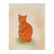 Orange Cat in a Watercolor Painting