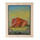 Watercolor Painting Of Bison Bull Male Praire American