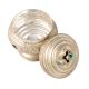 Brass Fancy Design Kum Kum Box  in Silver Finish