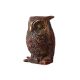 Vintage Brass Owl Sitting On Log In Copper Finish