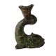 Brass Koi Fish Statue Candle Holder In Green Finish