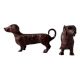 Brass Dachshund in pair Candle Holder