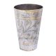 Carved Brass Lassi Glass With Flower And Leaves Design