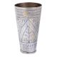 BrassÂ Lassi Glass carved Diamond Leaf Design