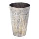 Etched Leafy Design Brass Lassi Glass