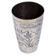 Floral Border Brass Lassi Glass