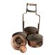 Three Compartment Plain Copper Tiffin Box