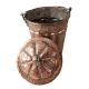 Traditional Copper Bucket Carved in Islamic Art