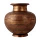 Handmade Engraved Bronze Gangajal Pot for Pooja