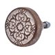 Handmade White and Brown Wooden Round Wardrobe Knobs