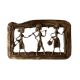 Dhokra Brass Wall Hanging Marching Tribal Men and Women