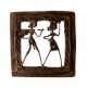 Brass Dhokra Square Wall Hanging Of A Couple