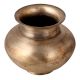 Round Sturdy White Metal Water Pot