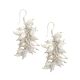 92.5 Sterling Silver White Moonstone Beaded Bunch Dangler Earrings