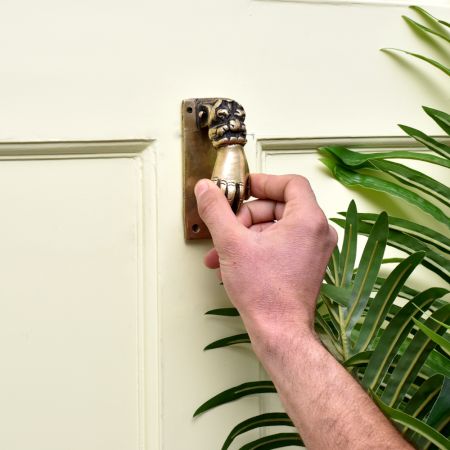 Brass Hand Shaped Door Knocker