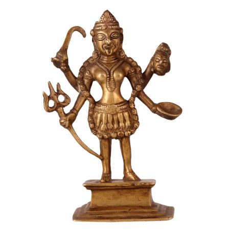 Vintage Brass Standing Goddess Kali
