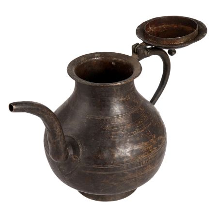 Brass Vintage Himalayan Art Kettle with Spout