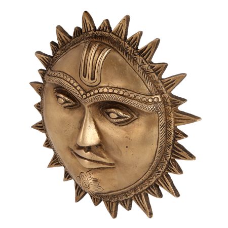 Brass Sun Face God Surya Wall Hanging