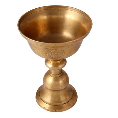 Brass Buddhist Ritual Butter Lamp