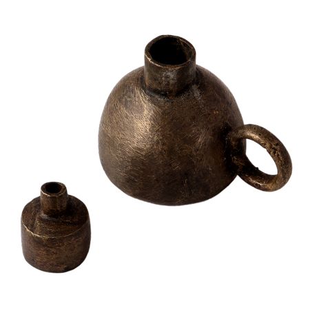 Brass Kerosene Lamp In Dark Finish