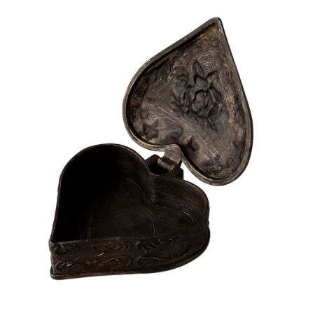 Brass Trinket Box in Heart Shape
