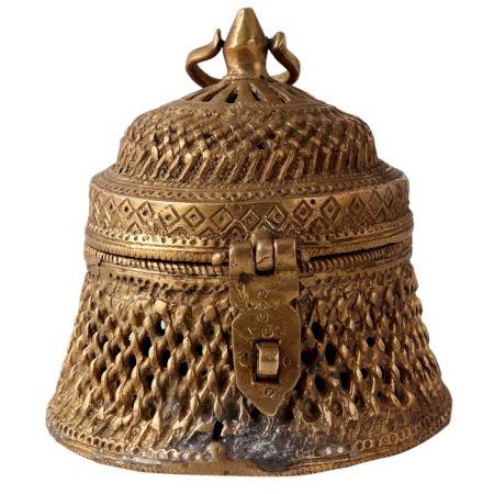 Vintage Brass Jewelry Box for Decoration