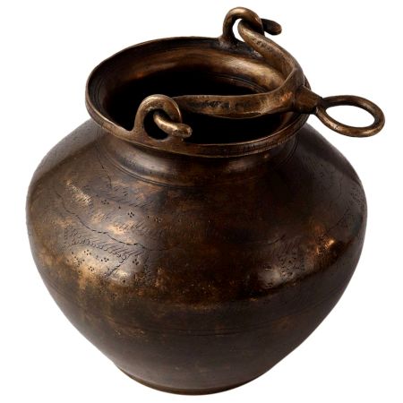 Indian Handmade Water Pot in Antique Finish