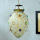 White and Gold Regency style hanging glass light fixture