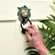 Brass Lion Head Door Knocker With Patina