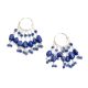 92.5 Sterling Silver Lapis Lazuli Hoop Earrings For Women And Girls