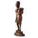 Brass Statue of Standing Lady in Half Plate