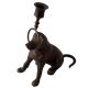 Brass Vintage Dog Candle Stand in English Art