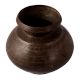 Spiritual Tribal Brass Pot In Dark Finish