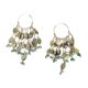 Light Green Beaded Drop Earrings with 92.5 Sterling Silver