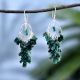 Green Malachite Drop Gypsy Earrings with 92.5 Sterling Silver