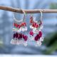 92.5 Sterling silver multi-bead dangle earring