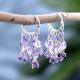 Amethyst Chandelier Earrings with 92.5 Sterling Silver